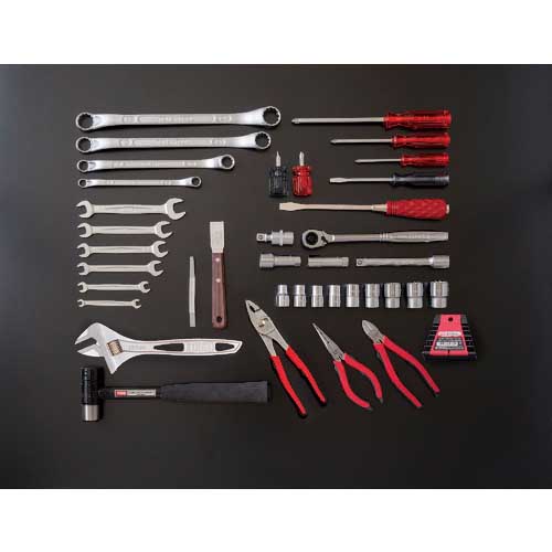 TONE 整備用工具セット ツールセット(オートメカニック用) 間口410×奥行220×高さ170mm セット内容39点 700A