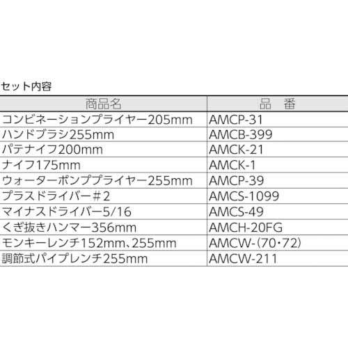 Ampco 防爆11ピース工具セット AMCM-48