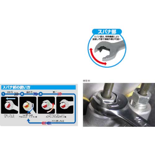 TONE クイックラチェットめがねレンチ 19mm RMQ-19