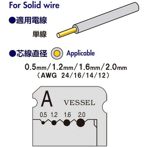 VESSEL ワイヤーストリッパー No.3000A(単線用) 3000A