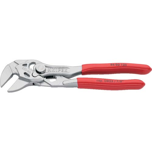 KNIPEX プライヤーレンチ ソフトプラスチックハンドル クロムメッキ 125mm 8603-125