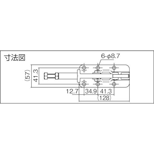 育良 横押し型トグルクランプ スチール(31414) ストローク50.8mm フランジベース 押圧力11.36kN ISK-SL3500