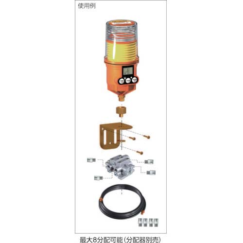 パルサールブ 自動給油器 M型125ml多目的用グリス入り 電気モーター式自動給油器 M125/PL1
