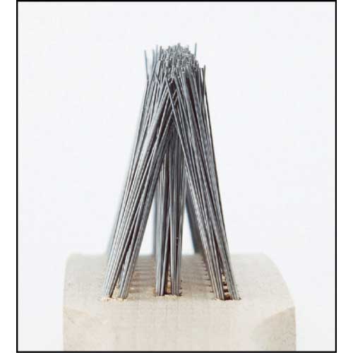 LESSMANN 3行リベット 木柄ハンドブラシ ステンレス線 120811