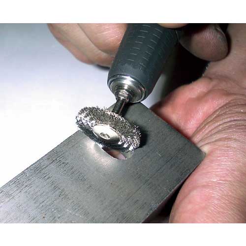 TRUSCO 平型ブラシ 真鍮 線0.1X外径Φ23X軸Φ3 233H-3