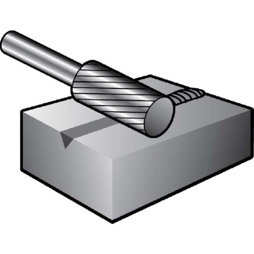 NRS 超硬バー 円筒dカット 刃径8×刃長19×軸径6×軸長46mm ロウ付 TCBT1500D