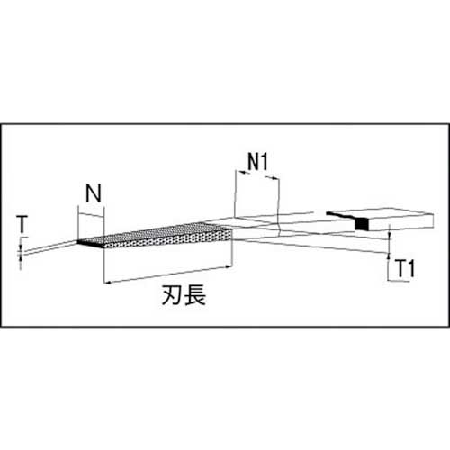 TRUSCO ダイヤモンドテーパーヤスリ N2.25XT0.65 #170 TDH42K91