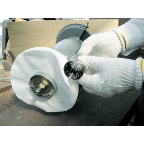 【廃番】TRUSCO ネル仕上げバフ 外径Φ150X穴径12.7mm 5個入 TNB-150-4