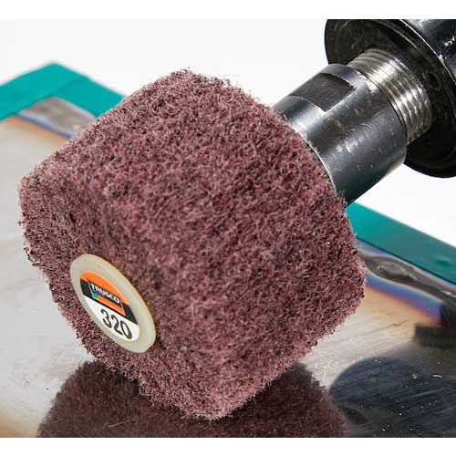 TRUSCO ナイロン軸付ホイール 外径80×厚み25×軸6 600♯ (5個入) UFN-825-600