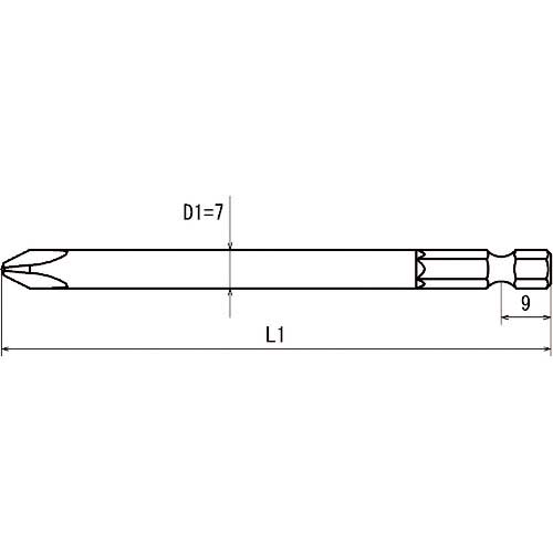 近江 六角6.35 溝9差込 +2 全長50 硬度N V17-2-50