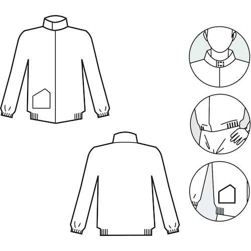 アゼアス タイベック(R)製 ジャンパー 2110A Lサイズ 2110A-L