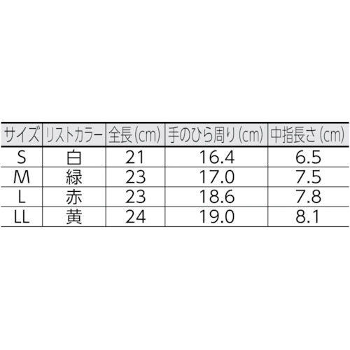 おたふく ピタハンド10双組 L 216-L