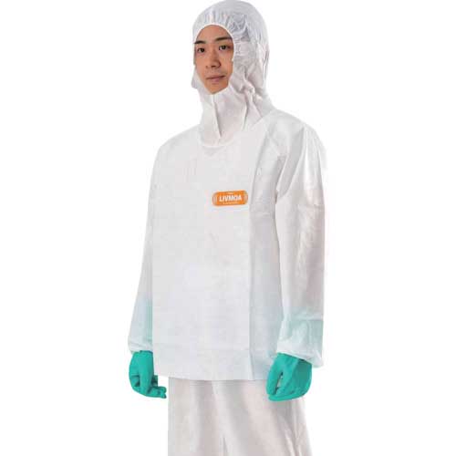東レ 化学防護服 LIVMOA (リブモア )3000 セパレート服上衣 ヤッケLサイズ 220-03022(L)