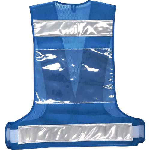 ミズケイ アピール安全ベスト「宣伝マン」<青/白> 5941011