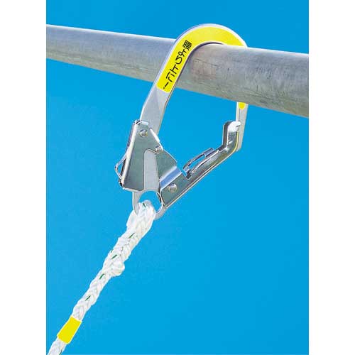 つくし 安全帯フック用蛍光ステッカー 蛍光レッド 「腰より上に!」文字入り 891-RS