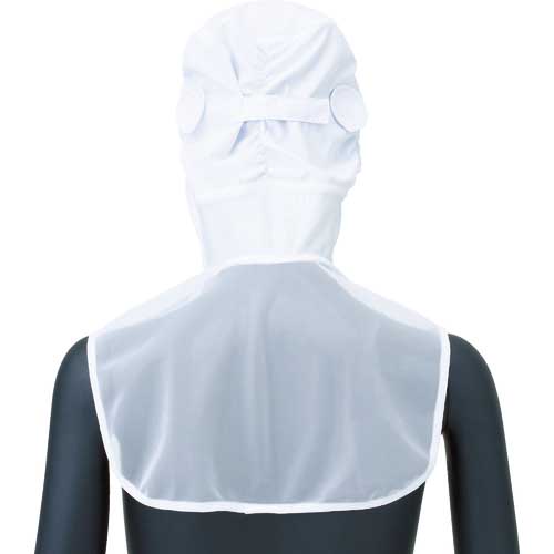 サンペックス ロングフード 衛生帽子 ホワイト S FCPU-1703-A9-S