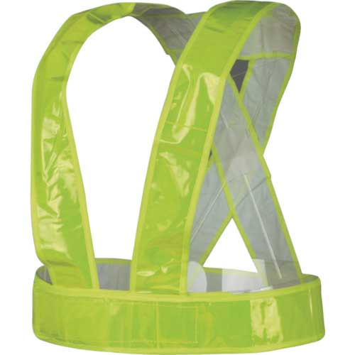 勝星 安全ベスト タスキ型イエロー KA-640