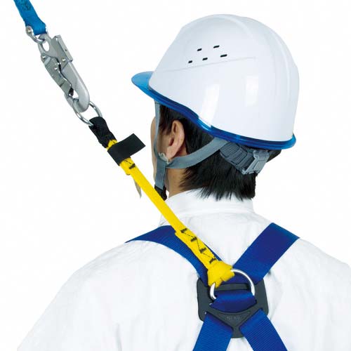 藤井電工 ツヨロン フルハーネス安全帯用連結ベルト 黄 長さ350MM NR-2 
