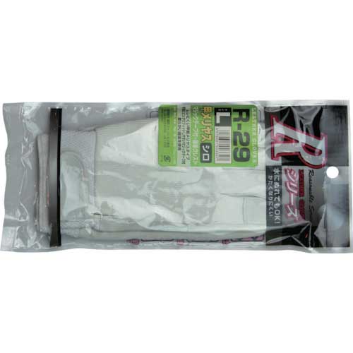 おたふく 豚革甲メリヤスマジック付 白 L R-29-W-L