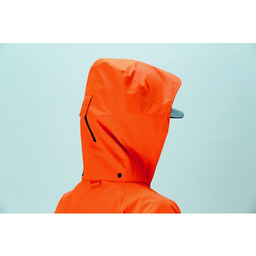 ミドリ安全 雨衣 レインベルデN 高視認仕様 上衣 蛍光オレンジ S RAINVERDE-N-UE-OR-S
