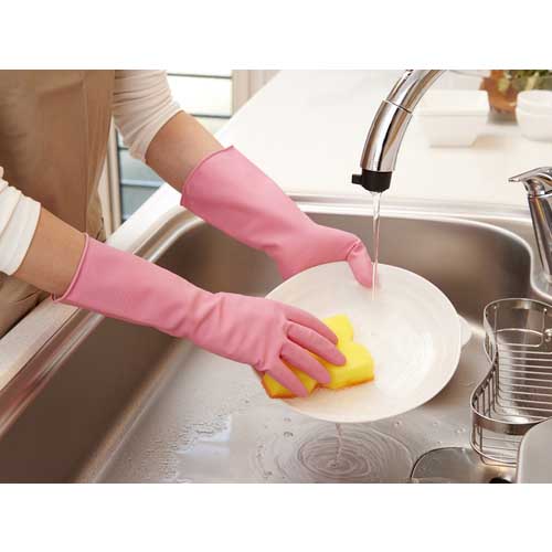 【廃番】SHOWA 天然ゴム手袋 しなやか中厚手 グリーン Lサイズ SNYKC-LG