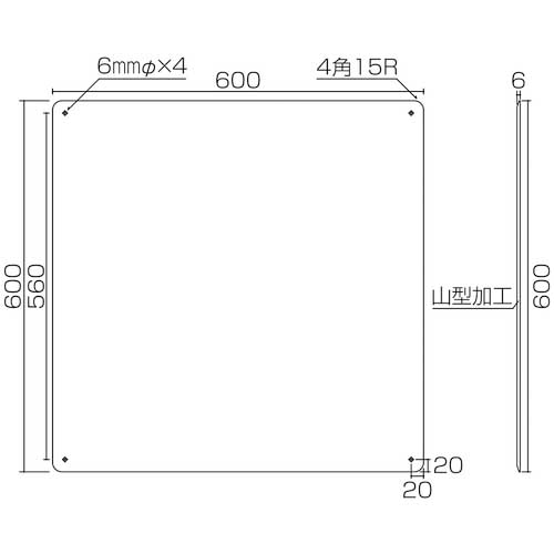 緑十字 廃棄物標識 一般廃棄物保管場所 産廃-1 600×600mm スチール 075001