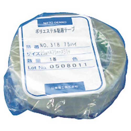 日東 電気絶縁用ポリエステル粘着テープ No.31B 基材厚み25μ×25mm×50m 31B-75-252550