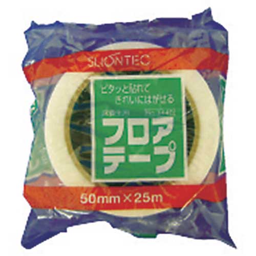 SLIONTEC 床養生用フロアテープ50mm×25m ホワイト 344002-WH-00-50X25