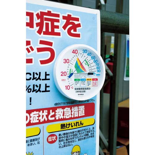 【廃番】ユニット 【2025年メーカー今季完売】 熱中症対策標識 温湿度計付 HO-18