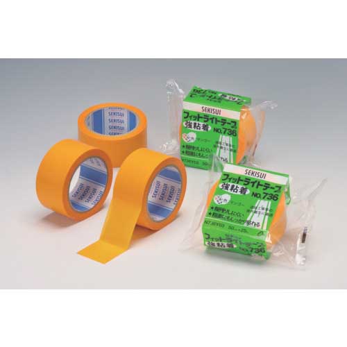 積水 フィットライトテープ強粘着#736 150mm×25m マンゴー N736Y06