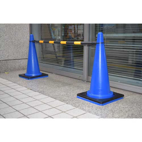 TRUSCO 安全コーン 幅380mmX高さ700mm ブルー TCC-B
