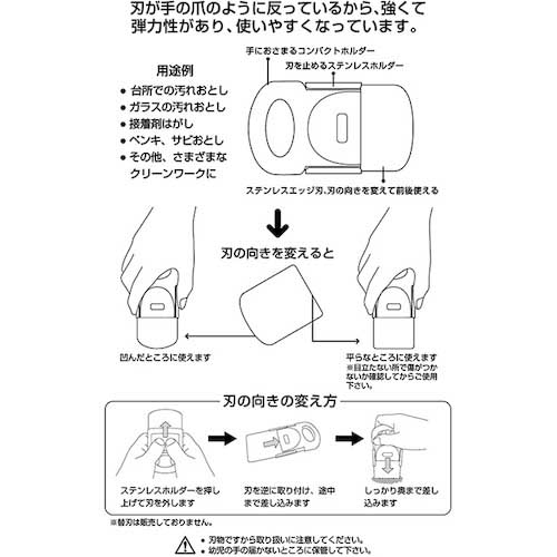 OLFA スクレーパー 鉄の爪64ミリ 全長122×刃幅64mm 14B