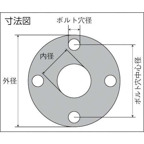 ニチアス ジョイントシートガスケット TOMBO NO.1995 全面 呼び径(A):40 1995-10K-40A-1.5T-FF