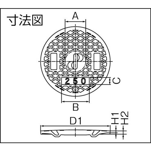 タキロン レジコン耐圧蓋 蓋耐圧250 303354