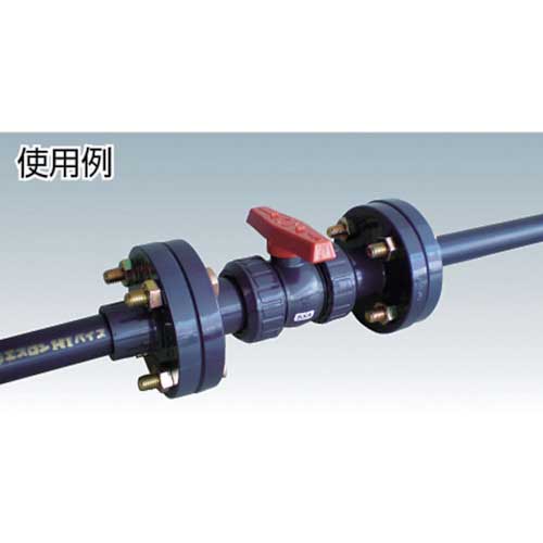 エスロン 塩ビ製ボールバルブ フランジ式 本体PVC OリングEPDM 50 長さ234mm×高さ185mm BV50FX