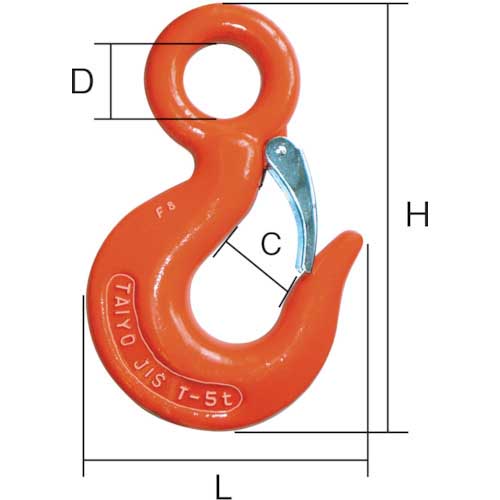 TAIYO 重量フック用 外れ止め金具 1t用(1024112) GHKS-1