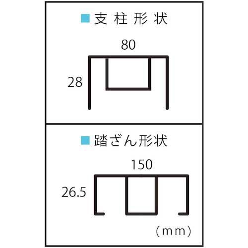 アルインコ 階段はしご用追加手摺(HC40型専用) HC1