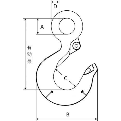 Crosby アイフック 基本使用荷重2.5t L-320AN-2.5