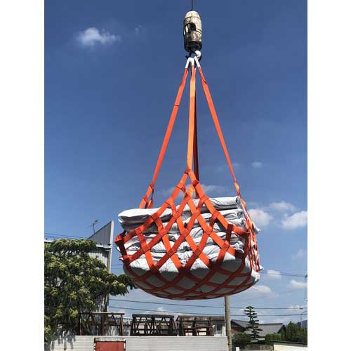 丸善織物 モッコタイプスリング 25mm幅 1.5M角 4点フックタイプ MO25-15B