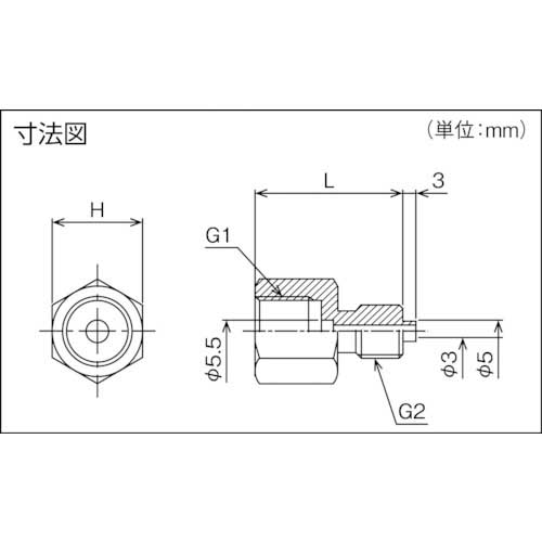 FLOBAL 圧力計用ソケット(SUS316) 04103705 OJ-273