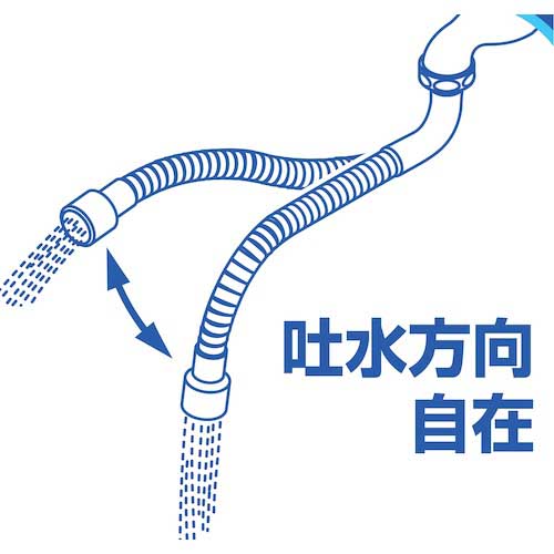 SANEI ベンリー自在パイプ ジャバラ式 長さ300mm 上向き下向き対応 W26山20 PA18A-76X3-16