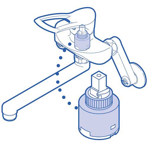 SANEI シングルレバー用カートリッジ SANEI製混合栓用 補修部品 PU101-120X
