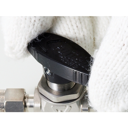 【廃番】フジキン SUS製4.90MPaパネルマウント式ボール弁PUBV956.35 PUBV-95-6.35