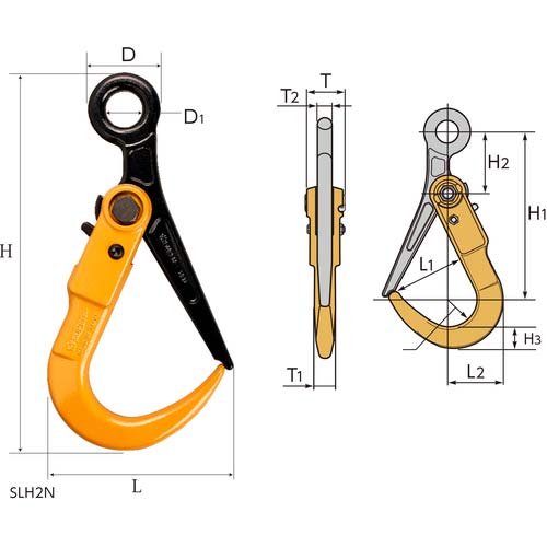 スーパー スーパーロックフック 容量：3ton 全長：339mm SLH3Nの通販 