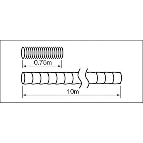 TRUSCO アルミフレキシブルダクト 内径Φ185X10m TAF-17510