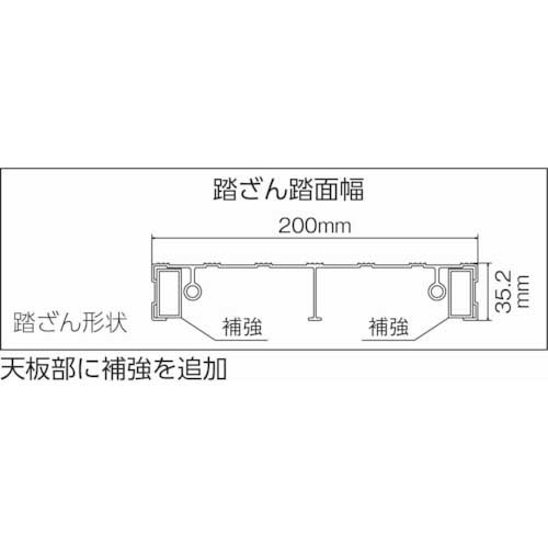 TRUSCO 作業用踏台 アルミ製・高強度タイプ 2段 TSF-257の通販｜現場市場