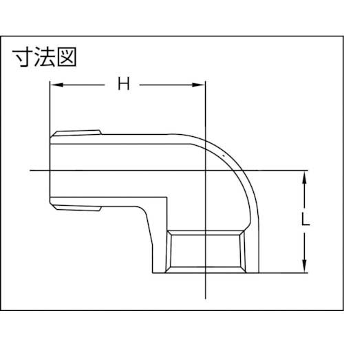 TRUSCO ねじ込み管継手 SUS ストリートエルボ 20A TSL-20A