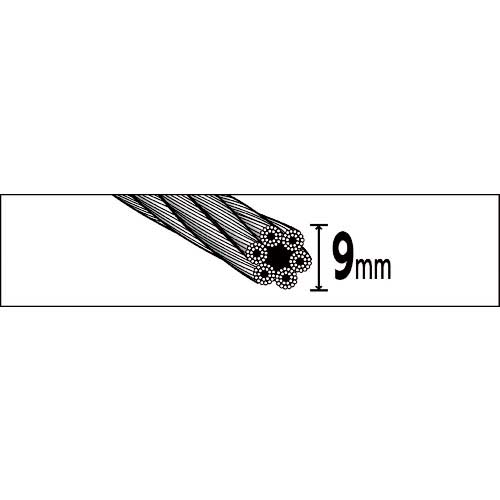 TRUSCO ワイヤーロープスリング Aタイプ アルミロック 9mmX3m TWAL-9S3