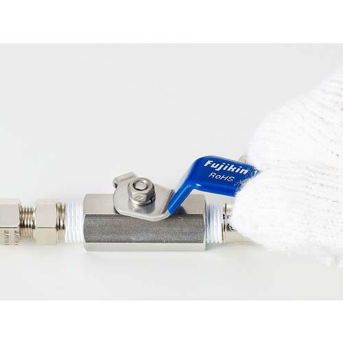 Fujikin ステンレス鋼製3.92MPaミニボール弁15A(1/2) UBV-14D-R