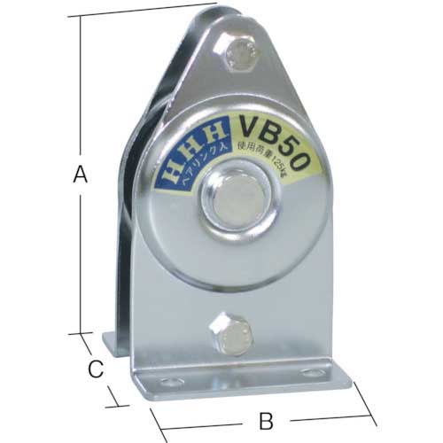 HHH ステンレス固定滑車たて型一車 VS50